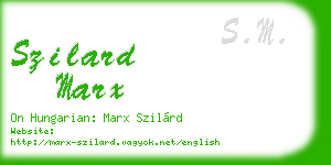 szilard marx business card